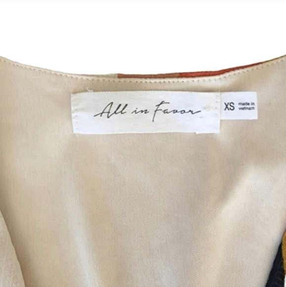 ALL IN FAVOR STRIPED WRAP DRESS. XS - Picture 5 of 6